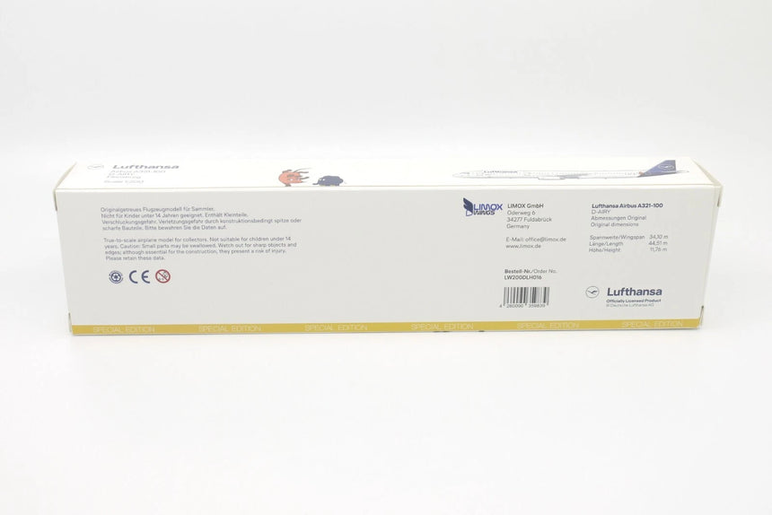 Hogan Lufthansa "Flensburg" Airbus A321 Bingen D-AIRY 1/200 Scale