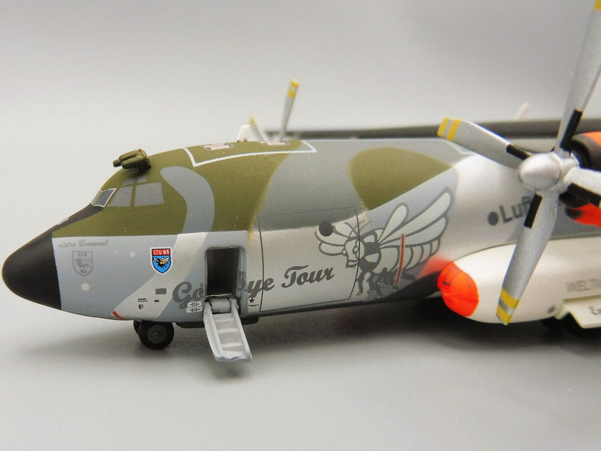 Herpa Luftwaffe Transall C-160 - LTG 63 / Air Transport Wing, Hohn Air Base “Retro Brummel” - Transall Fly-out 2021 1/200 Scale