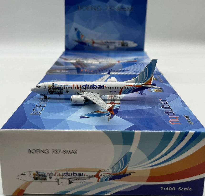 Phoenix FlyDubai Boeing 737-800Max A6-FKB 1/400 Aircraft Scale Model