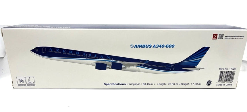 Hogan Azerbaijan Airlines Airbus A340-600 1/200 Aircraft Scale Model