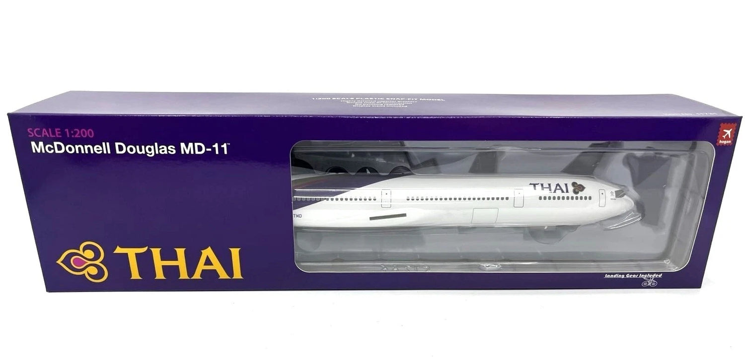 Hogan Thai Mcdonnell Douglas MD-11 HS-TMD 1/200 Aircraft Scale Hogan Thai Mcdonnell Douglas MD-11 HS-TMD 1/200 Aircraft Scale