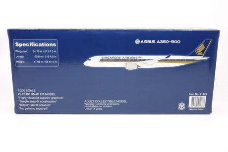 Singapore Airlines Airbus A350-900 1/200 Scale