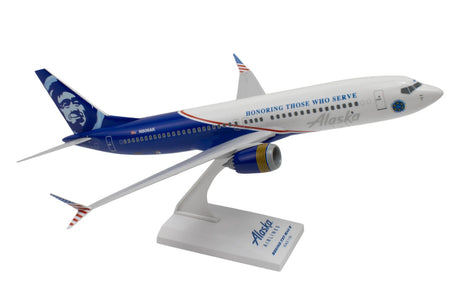 SkyMarks Alaska Airlines Boeing 737Max8 Veterans 1/130 Scale