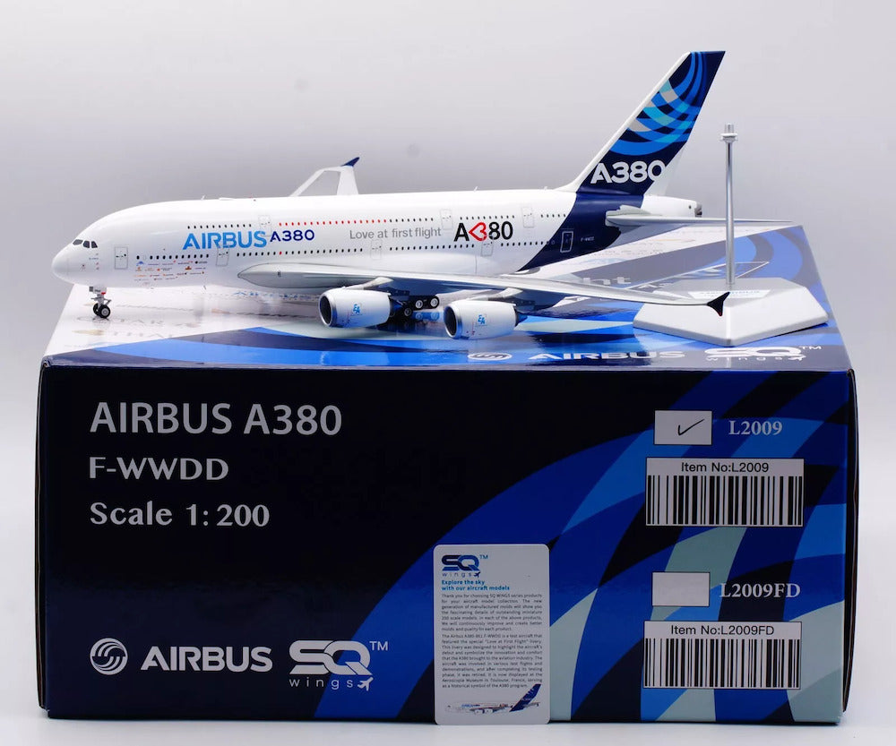 SQ Wings Airbus House Color "Love at First Flight" Airbus A380 F-WWDD 1/200 Scale