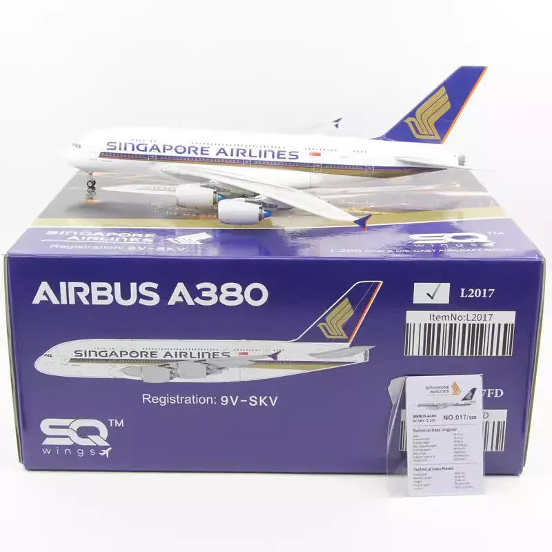 SQ Wings Singapore Airlines Airbus A380 9V-SKV 1/200 Scale