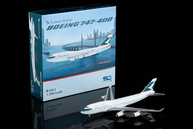 SQ Wings Cathay Pacific Boeing B747-400 B-HUJ 1/200 Aircraft Scale Model