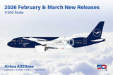 SQ Wings Lufthansa "Lufthansa 100th Anniversary" Airbus A320neo D-AING 1/200 Aircraft Scale Model