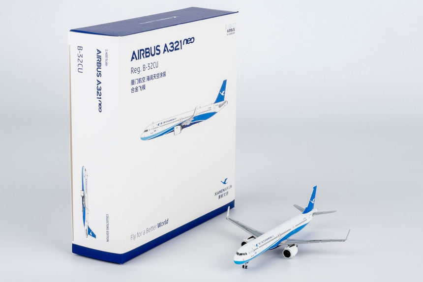 NG Models Xiamen Airlines "First Airbus for Xiamenair" sticker Airbus A321neo B-32CU 1/400 Aircraft Scale Model